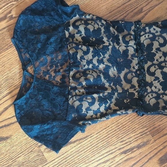 Y2K Windsor black Dress stretch lace Whimsigoth Fairy Grunge maxi Sz XS - Picture 3 of 12